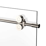 Ivanees Single Sliding Frameless Shower Door 8mm Clear Tempered Glass - Barn Door Style