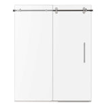 Ivanees Single Sliding Frameless Shower Door 8mm Clear Tempered Glass - Barn Door Style
