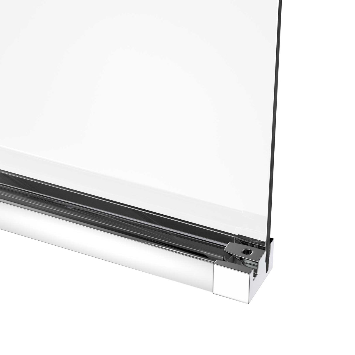 Ivanees Adjustable Semi-Frameless Dual Sliding Glass Bathtub Door with Clear Tempered Glass