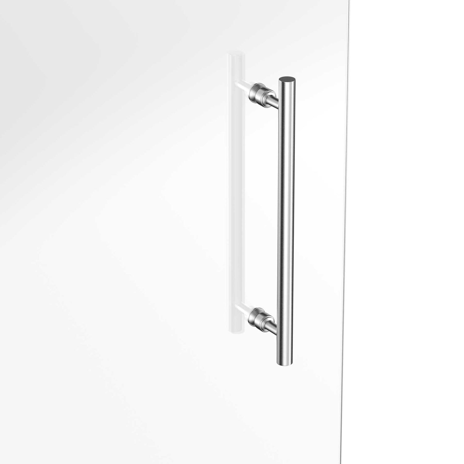 Ivanees Single Sliding Frameless Shower Door 8mm Clear Tempered Glass - Barn Door Style