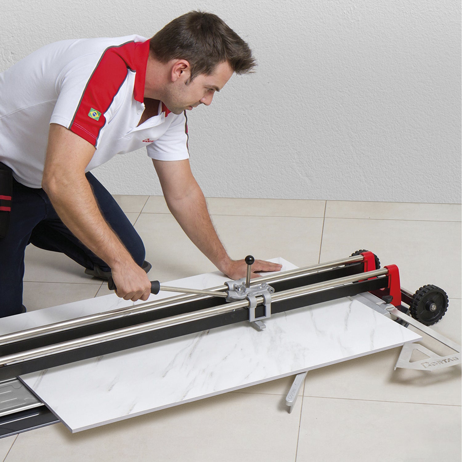 Manual Tile Cutter Master Plus-155 For Ceramic & Porcelain Tiles up to 15mm Thick (For Diagonal Cutting 110 cm X 110 cm)