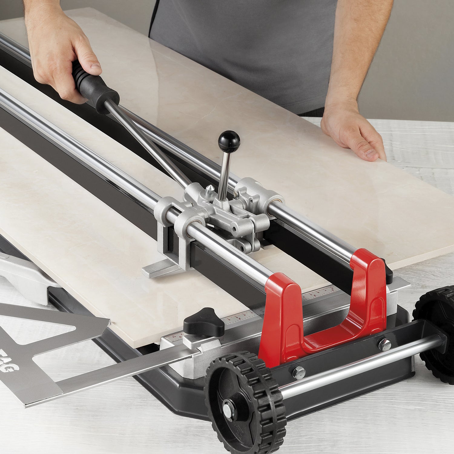 Manual Tile Cutter Master Plus-155 For Ceramic & Porcelain Tiles up to 15mm Thick (For Diagonal Cutting 110 cm X 110 cm)