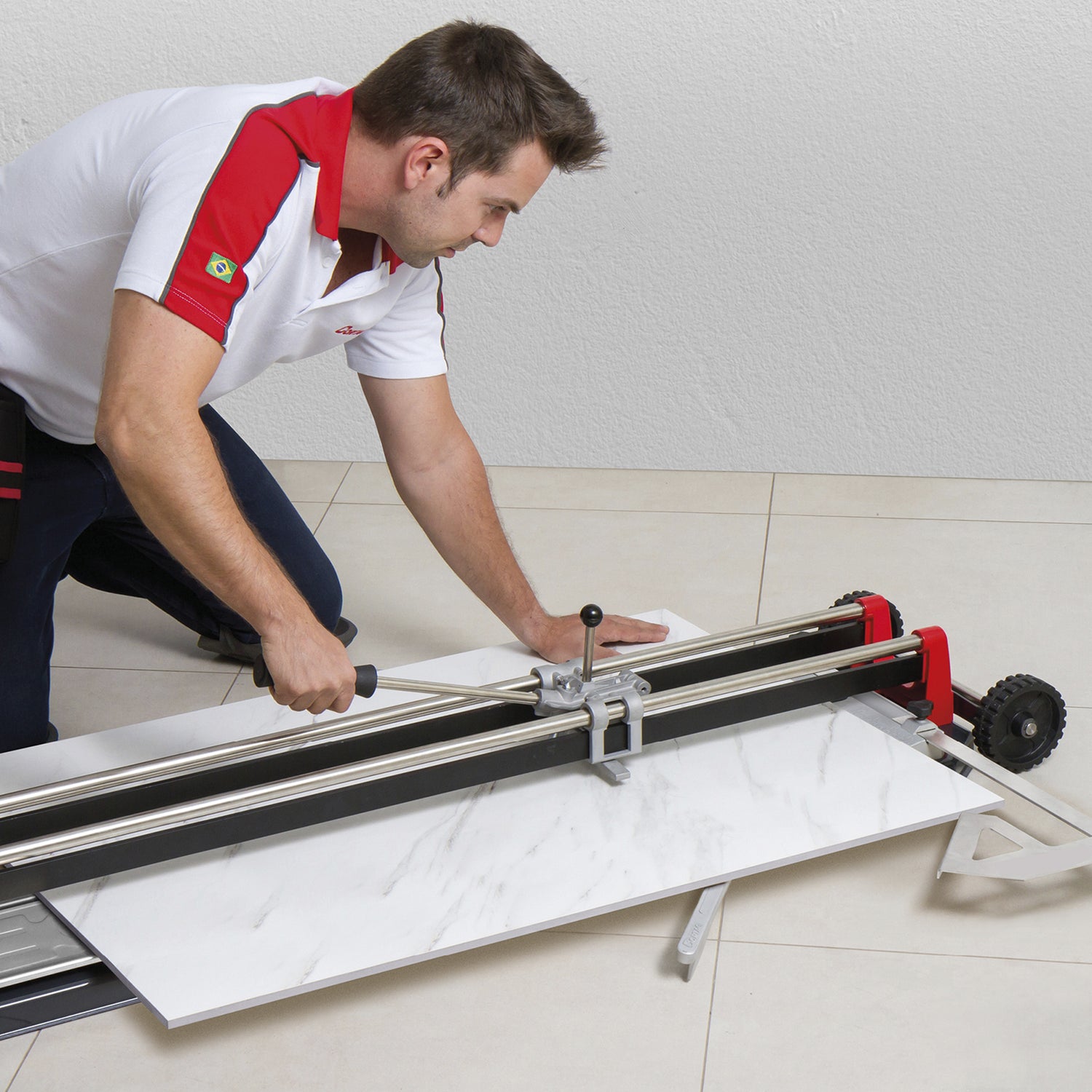 Manual Professional Tile Cutter Master Plus-180 With Wings For Ceramic & Porcelain Tiles up to 15mm Thick (For Diagonal Cutting 127 cm x 127 cm)