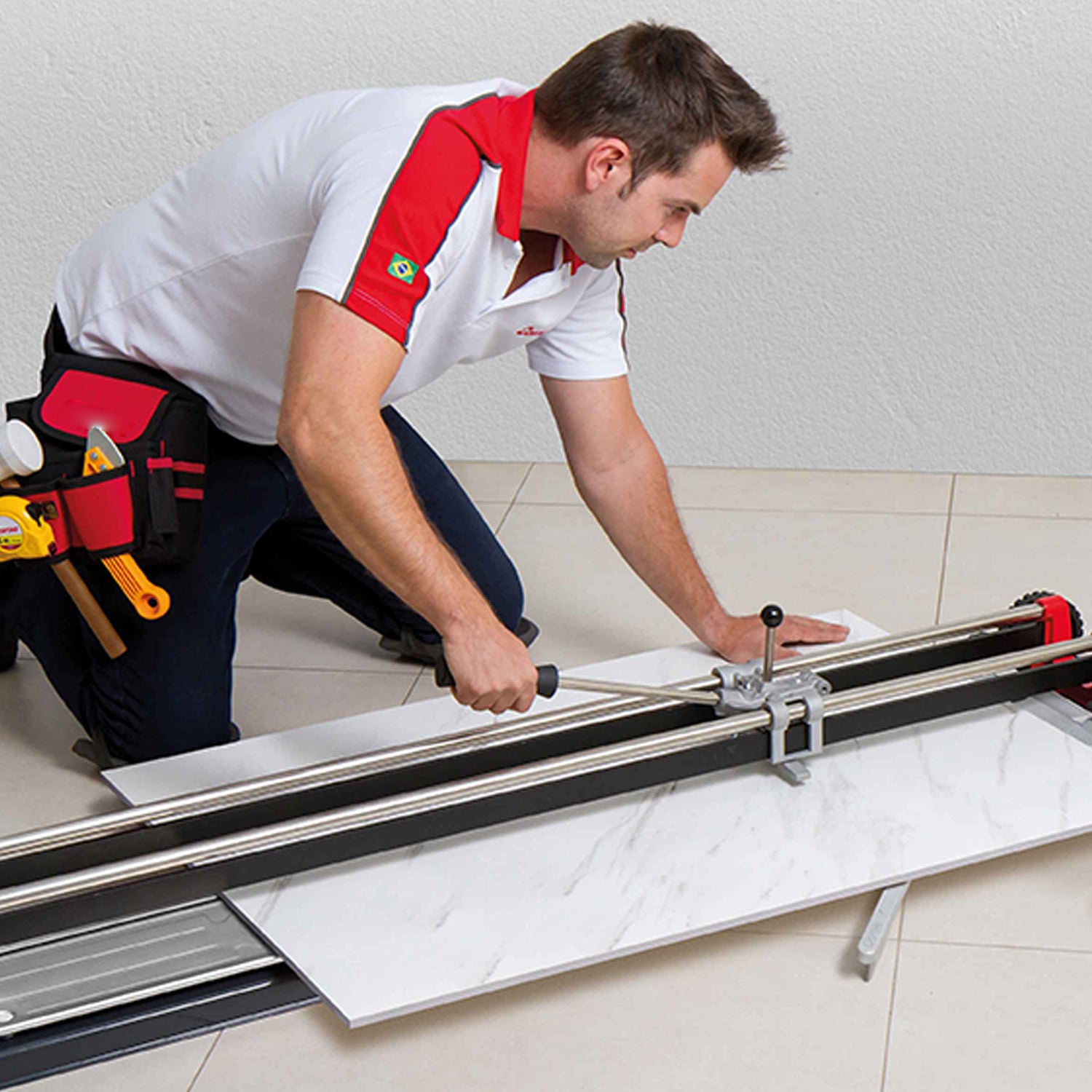 Manual Professional Tile Cutter Master Plus-125 With Wings For Ceramic & Porcelain Tiles up to 15mm Thick (For Diagonal Cutting 88 x 88 cm)