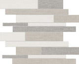 Random Strip Light Blend Belgian Linen Matte Color Body Porcelain Mosaic