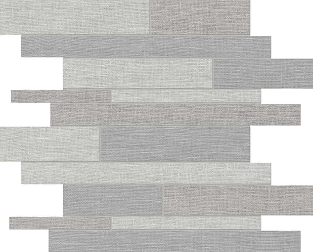 Random Strip Dark Blend Belgian Linen Matte Color Body Porcelain Mosaic