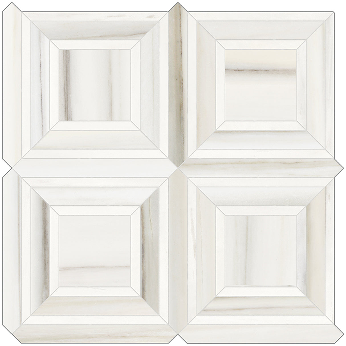 Piazza Mayfair Zebrino Polished Glazed Porcelain Mosaic