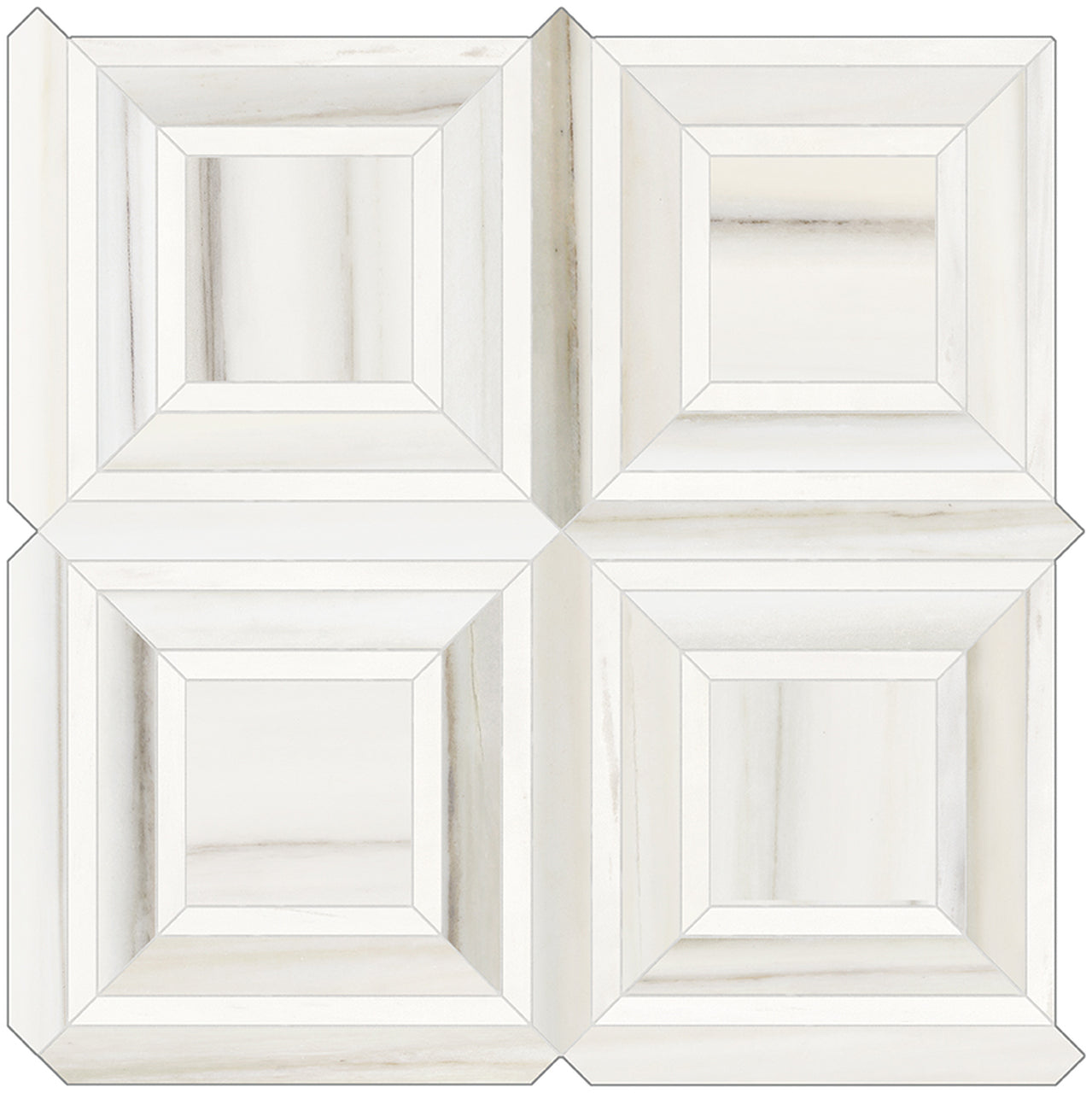 Piazza Mayfair Zebrino Polished Glazed Porcelain Mosaic