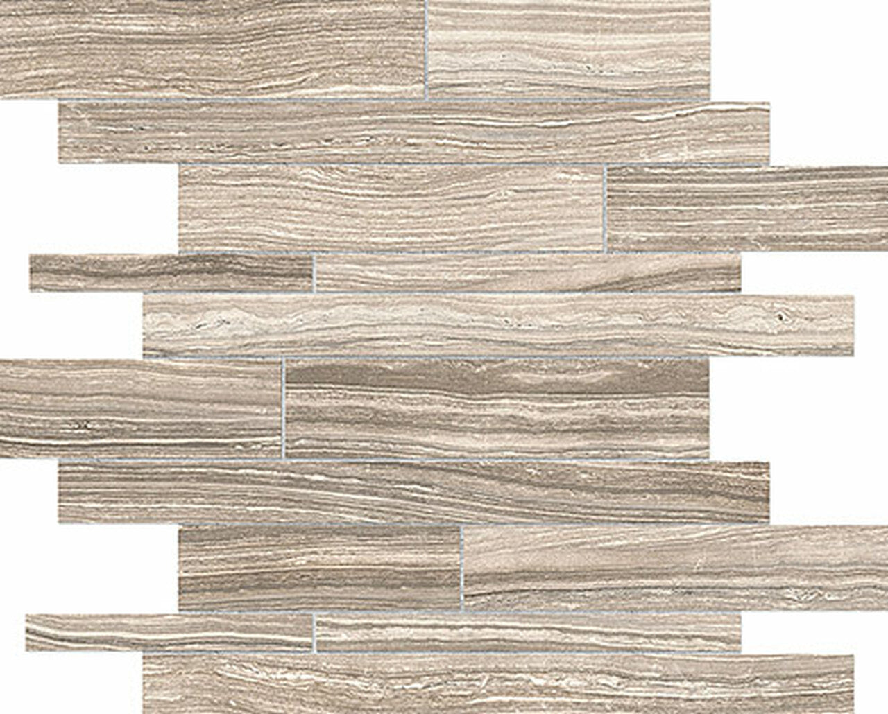 Random Strip Clay Eramosa Matte Glazed Porcelain Mosaic