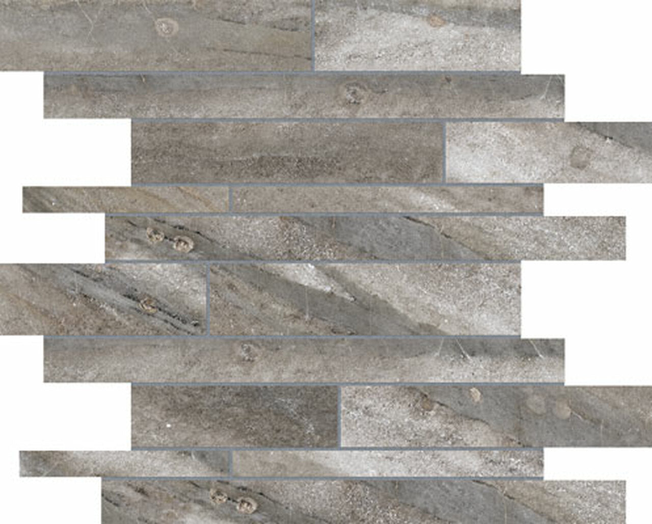 Random Strip Mica Evolution Matte Glazed Porcelain Mosaic