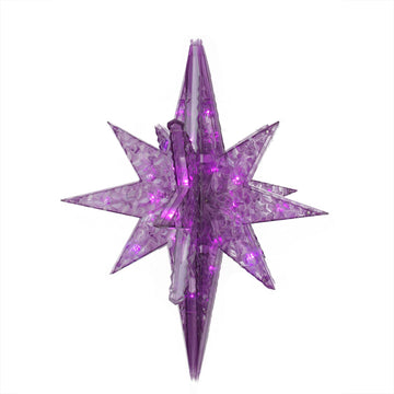 19" LED Lighted Purple Twinkling 3D Bethlehem Star Hanging Christmas Decoration
