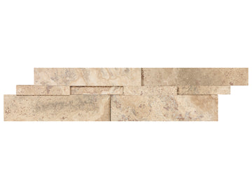 6 X 24 In Picasso Honed Cubics Travertine Panel