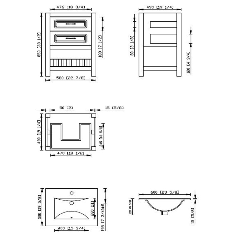 Modern Livia Freestanding Bathroom Vanity With Quartz Top, Sink, Drawers & Open Shelf Storage