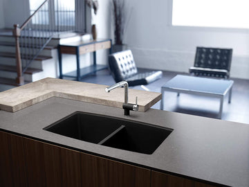 Blanco Performa 33 Inch Silgranit 50/50 Equal Double Bowl Undermount Kitchen Sink