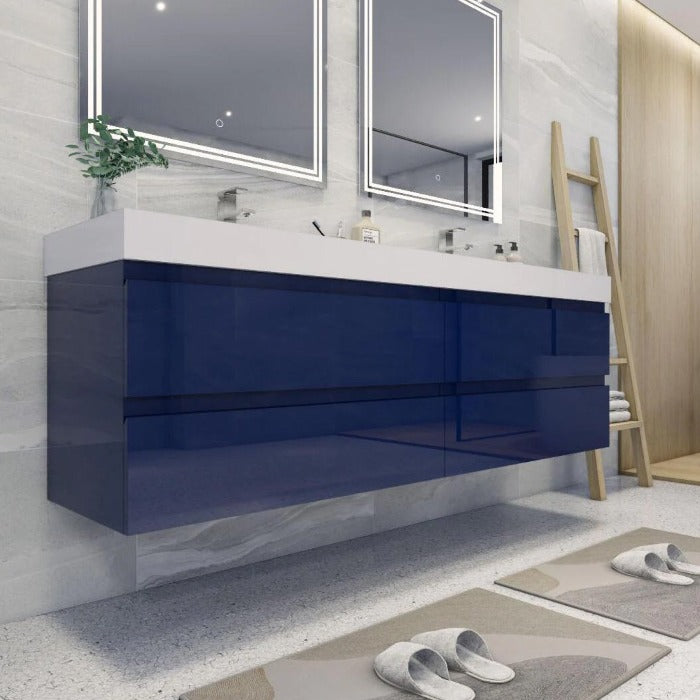 Fusion Floating / Wall Mounted Bathroom Vanity with Acrylic Sink