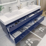 Fusion Floating / Wall Mounted Bathroom Vanity with Acrylic Sink