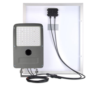 15W LED Solar Flood Light Set - 6000K - IP67 Rated W/ 40W Solar Panel - CRI >80 - 12H+ Battery Life