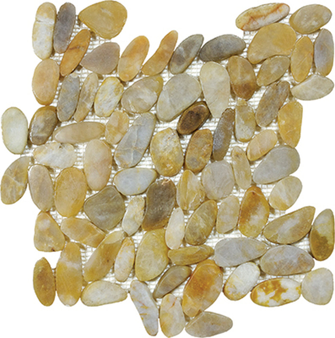 Zen Tonga Sunset Flat Polished Pebble Mosaic