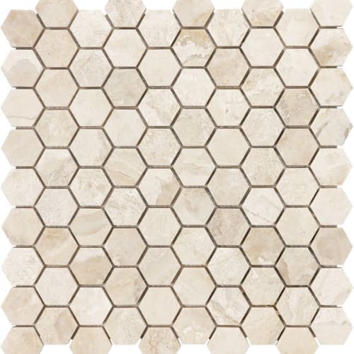 1.25 In Hexagon Impero Reale Polished Marble Mosaic