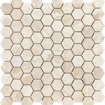 1.25 In Hexagon Impero Reale Polished Marble Mosaic