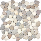 Zen Harmony Warm Blend Natural Pebble Mosaic