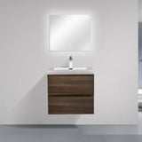 Artland Floating / Wall Mounted Bathroom Vanity With Acrylic Sink