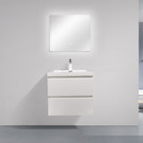 Artland Floating / Wall Mounted Bathroom Vanity With Acrylic Sink