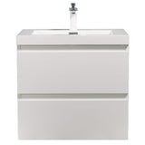 Artland Floating / Wall Mounted Bathroom Vanity With Acrylic Sink