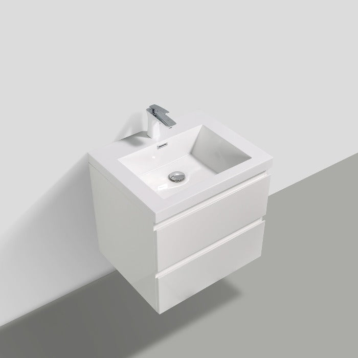 Artland Floating / Wall Mounted Bathroom Vanity With Acrylic Sink