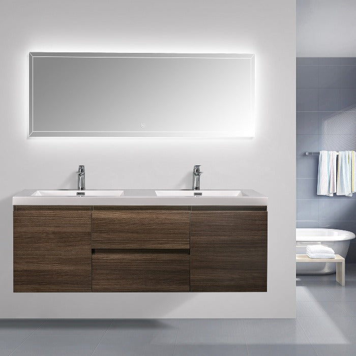 Artland Floating / Wall Mounted Bathroom Vanity With Acrylic Sink