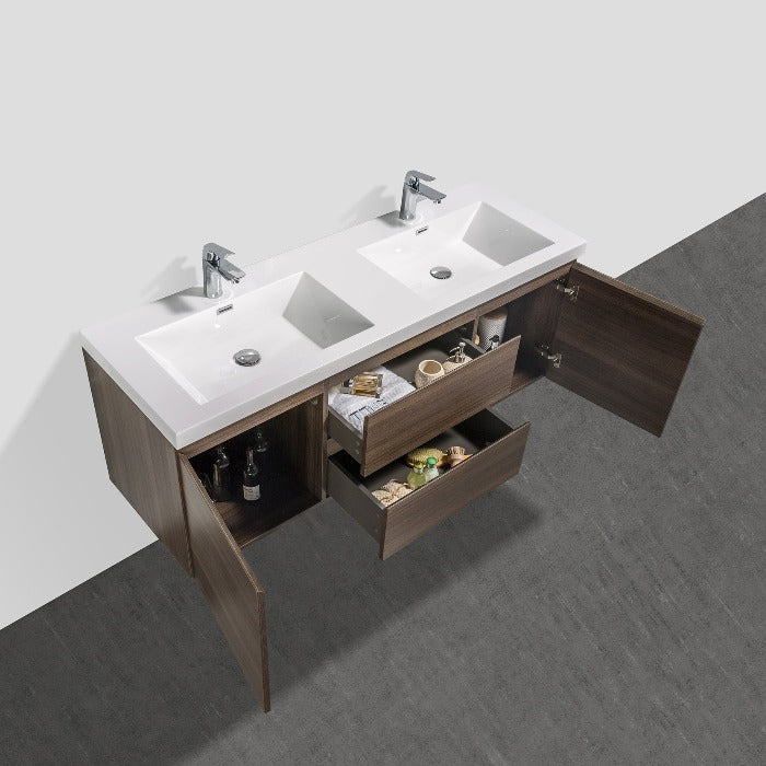 Artland Floating / Wall Mounted Bathroom Vanity With Acrylic Sink