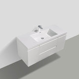 Artland Floating / Wall Mounted Bathroom Vanity With Acrylic Sink