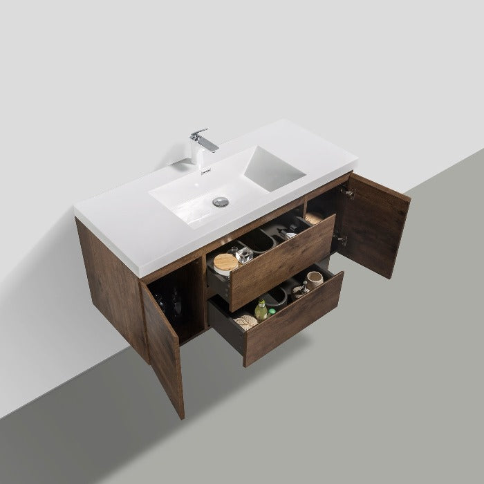 Artland Floating / Wall Mounted Bathroom Vanity With Acrylic Sink