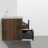 Artland Floating / Wall Mounted Bathroom Vanity With Acrylic Sink