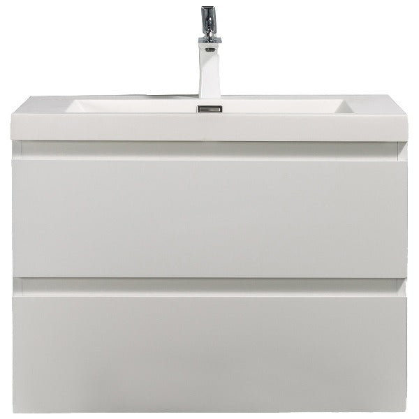 Artland Floating / Wall Mounted Bathroom Vanity With Acrylic Sink