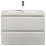 Artland Floating / Wall Mounted Bathroom Vanity With Acrylic Sink