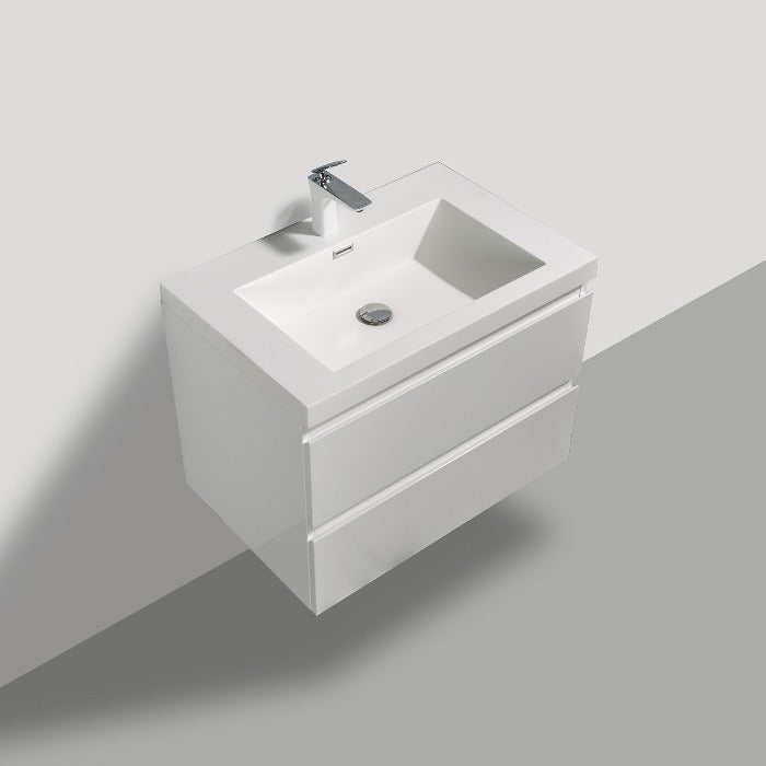 Artland Floating / Wall Mounted Bathroom Vanity With Acrylic Sink