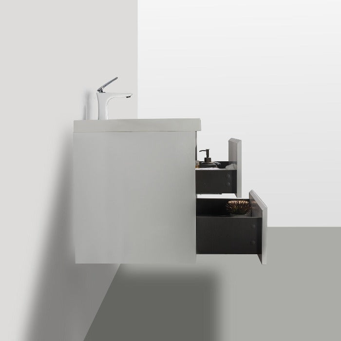 Artland Floating / Wall Mounted Bathroom Vanity With Acrylic Sink