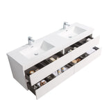 Artland Floating / Wall Mounted Bathroom Vanity With Acrylic Sink