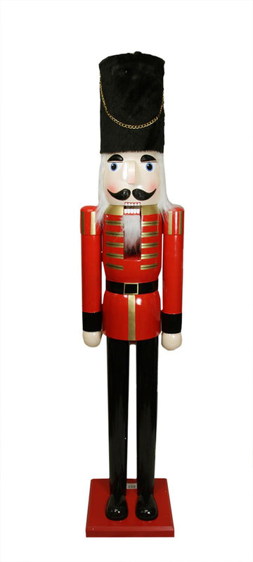 6' Giant Commercial Size Red And Black Wooden Christmas Nutcracker Soldier Nutcracker Factory