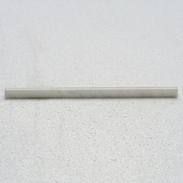 1/2 x 12 in. Carrara White Polished Marble Pencil Liner Trim Molding