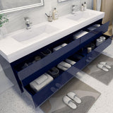 Fusion Floating / Wall Mounted Bathroom Vanity with Acrylic Sink