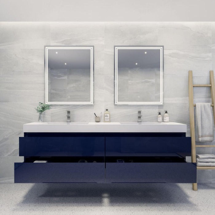 Fusion Floating / Wall Mounted Bathroom Vanity with Acrylic Sink