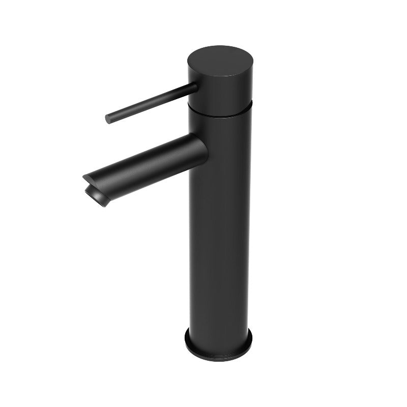 Single-Handle Single Hole Matte Black Bathroom Sink Faucet with 2 Pcs Hot & Cold 27.56 in. Hose