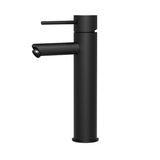 Single-Handle Single Hole Matte Black Bathroom Sink Faucet with 2 Pcs Hot & Cold 27.56 in. Hose