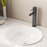 Single-Handle Single Hole Matte Black Bathroom Sink Faucet with 2 Pcs Hot & Cold 27.56 in. Hose