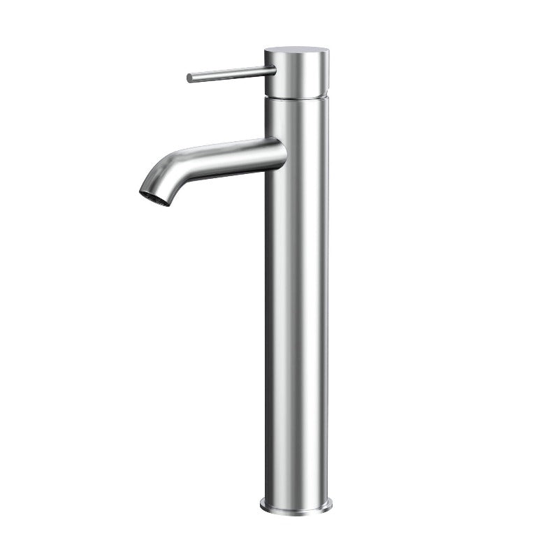 Single-Handle Single Hole Modern Deck Mount Bathroom Sink Faucet in Chrome Finish with 2 Pcs Hot & Cold 27.56 in. Hose