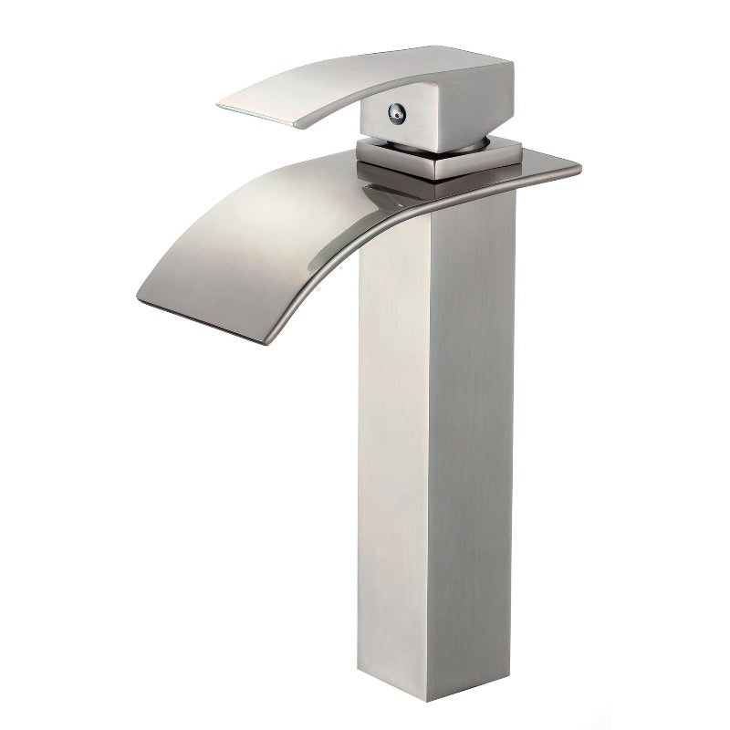 Single-Handle Faucet - Single Hole Deck Mount Bathroom Sink Faucet 2 Pcs Hot & Cold 27.56 in. Hose
