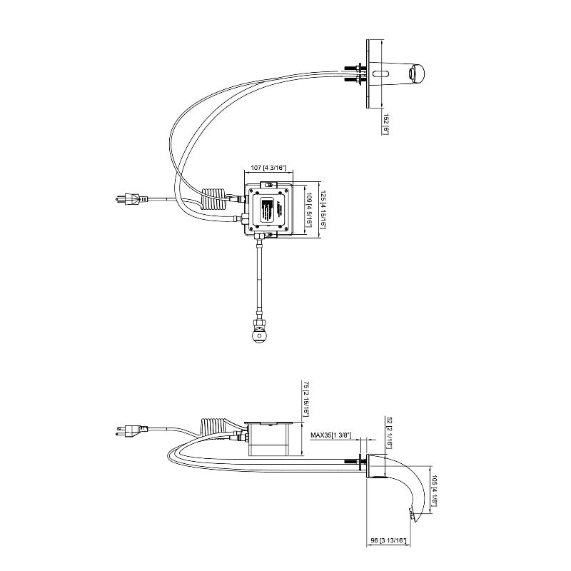 Single Hole Touchless bathroom Sink Faucet in Chrome Finish - cUPC Approved