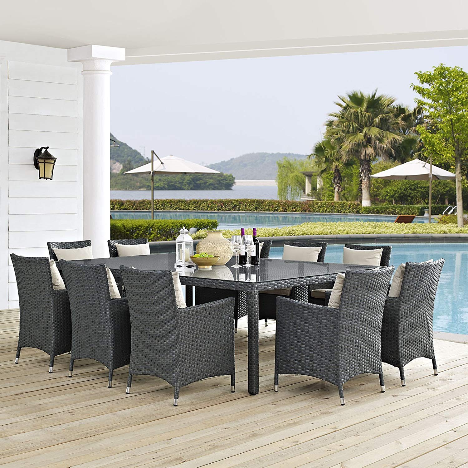 Sunbrella patio best sale dining sets